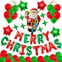 MERRY CHRISTMAS Balloons, Xmas Aluminum Foil Balloons Christmas Anniversary Party Supplies Decorations Home Party Decor, 16Inch -Red & Green(ribbo...