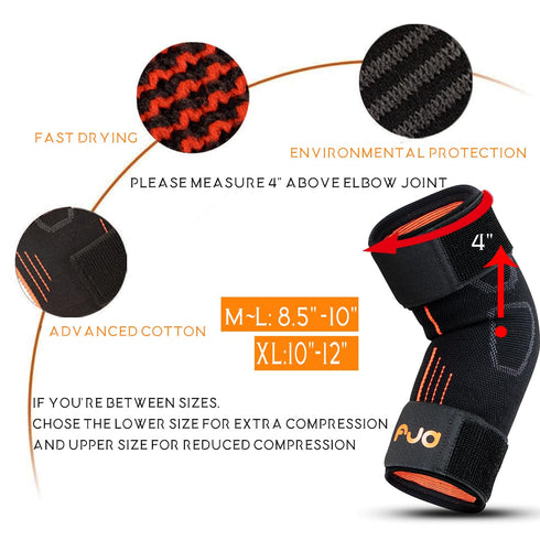 Elbow Compression Sleeve Weightlifting - Golfers Elbow Brace for Tendonitis and Tennis Elbow for Men Women, Support Strap Cubital Tunnel Brace for...
