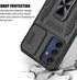 for Samsung Galaxy A25 5G Case, Shockproof Phone Case & Sliding Camera Cover & Ring Holder Kickstand with Screen Protector for Samsung Galaxy A25 ...