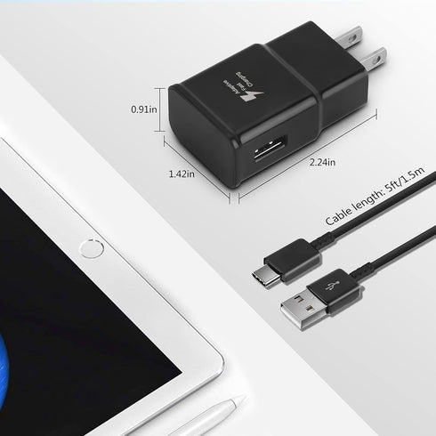 Adaptive Fast Charger Kit, KAIMENGLONG Quick Charge USB Wall Charger for Samsung Galaxy S21 /S21 Ultra 5G / S10 /S20 / S10e / S9 /S8 /Plus/Edge/Ac...