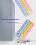 Pop It Phone Case for iPhone 11,Stress Reliever Push Pop Bubble Fidget Toys Cover,Cute Funny Soft Silicone Protective Shell for iPhone 11 6.1 inch...