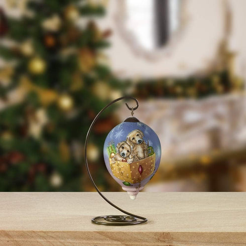 Puppies in Gift Box Ornament...