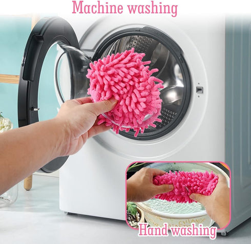 2 Pairs Microfiber Slipper Mop Slippers for Floor Cleaning? Reusable Floor Dust Tool for for Women Men House Kitchen Bathroom Office...