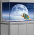 Moon Aquarium Background,Cool Sea Galaxy Parallel Space Themed Fish Tank Background, cool Terrarium Background 60X24IN with 8 EVA Double-Sided Tap...