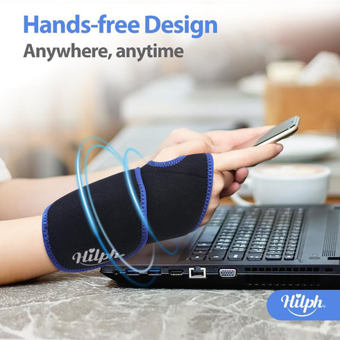Hilph Wrist Ice Pack Wrap for Pain Relief, Reusable Wrist Brace with Gel Cold Pack for Injuries, Hot & Cold Compress Hand Ice Pack for Carpal Tunn...