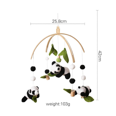Baby Crib Mobile - Panda Mobile for Crib, Nursery Mobile Decor, Baby Bassinet Mobile Toy - Shower Set for Infant Bedroom Hanging Decoration, Gende...
