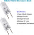 4 Pack WB36X10213 Bulbs for Halogen GE Microwave Oven G8 120V 20W Bulb Replacement WB25X10019 WB08X10050 WB36X10246...