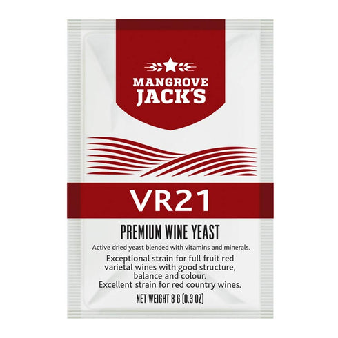 Mangroves Jack's Wine Yeast - VR21 8g treats 23L Full Fruit & Country Reds...