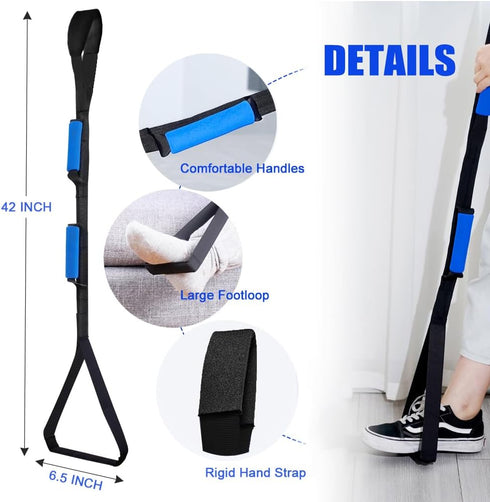 42 Inch Leg Lifter,Leg Lifter After Hip Replacement with Large Foot Loop,Mobility Aid for Disables and Elderly,Leg Lifter Strap for Knee Replaceme...