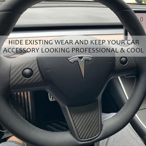 Steering Wheel Covers Compatible with Tesla Model 3 & Y...