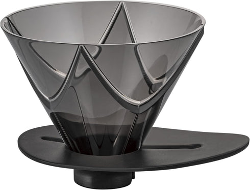 Hario V60 "Mugen" Plastic Coffee Dripper, Size 02, Clear Black...