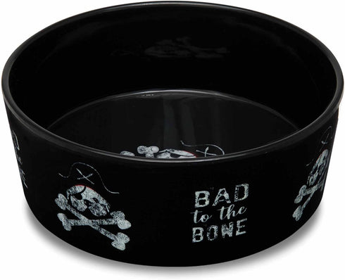 Loving Pets Dolce Moderno Bad to The Bone Dog Bowl, Small...