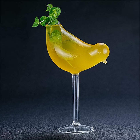 Cocktail Glasses Bird Shaped Cocktail Wine Glass 5oz/150ml Set of 2 Bird glasses Drinking Unique Champagne Coupe Glass Bird Shape Martini Goblet C...