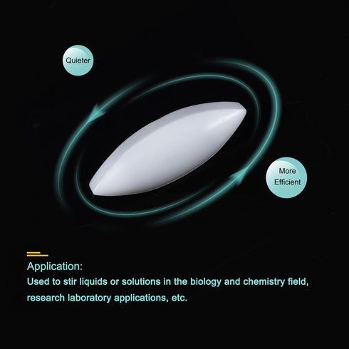 MECCANIXITY Magnetic Stirrer Mixer Stir Bar Rod 30mm(1.18") x10mm Olive Shape Coating Magnet White for Laboratory 2Pcs...