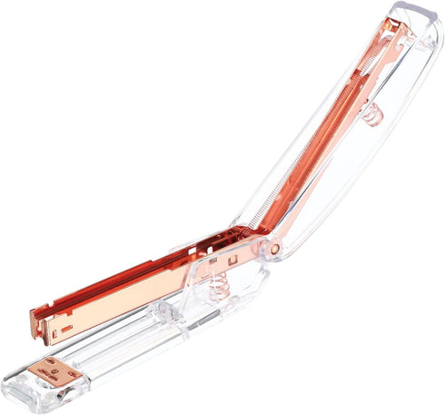 PATIKIL Acrylic Stapler, Portable Stylish Manual Effortless Desktop Accessories Stapler for Classroom Home Office Desk, Rose Gold...
