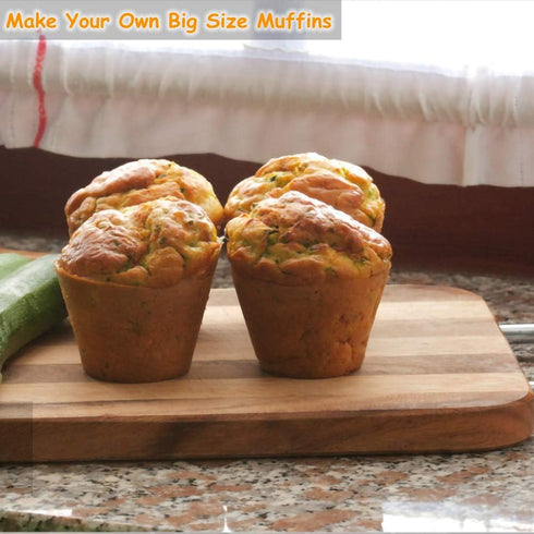 Silicone Large Muffin Pan 2 Pack,6 Cup Large Silicone Cupcake Pan,Non-Stick Jumbo Muffin Pans,Food Grade Cupcake Molds,Perfect for Egg Muffin,Big ...