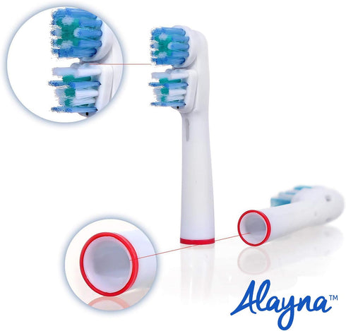 Replacement Brush Heads Compatible with OralB Braun- Best Double Clean, Pack of 12 Electric Toothbrush Replacement Heads- for Oral B Pro, 1000, 80...