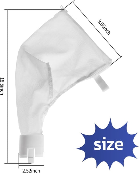 Pool Clean Bag Pool Spa Part All Purpose Bag Fits for 360/380 Nylon Fine Mesh Net with Zipper(2 Pack 360&380)...
