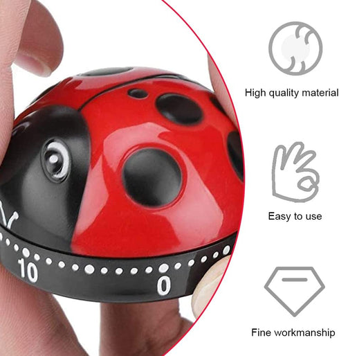 Kitchen Timer Clock 60 Minutes with Loud Alarm Mechanical Timer No Battery Required Countdown Timer for Cooking Baking Steaming...