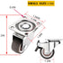 1.5 Inch Caster Wheels for Small Furniture Heavy Duty Casters, Rubber 360º Swivel Casters Set of 4 (2 with Brakes&2 Without), Locking Plate Caster...