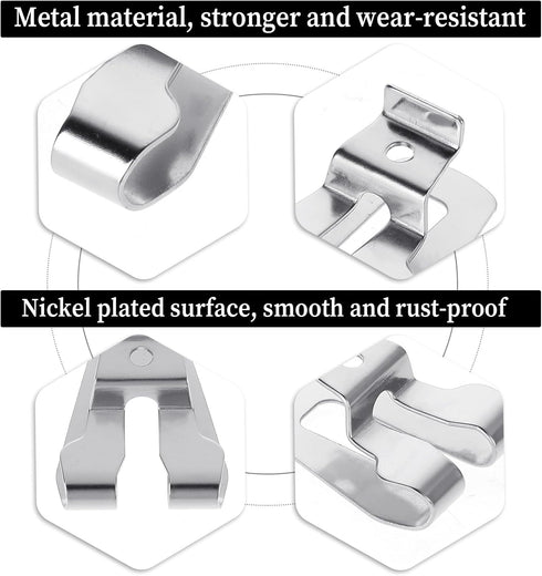 Belt Clips for Dewalts, 6pcs 304 Stainless Steel Drill Tool Clips Hook Kit with Screws Power Tool Parts Compatible with Dewalts N268241 for 20V Po...