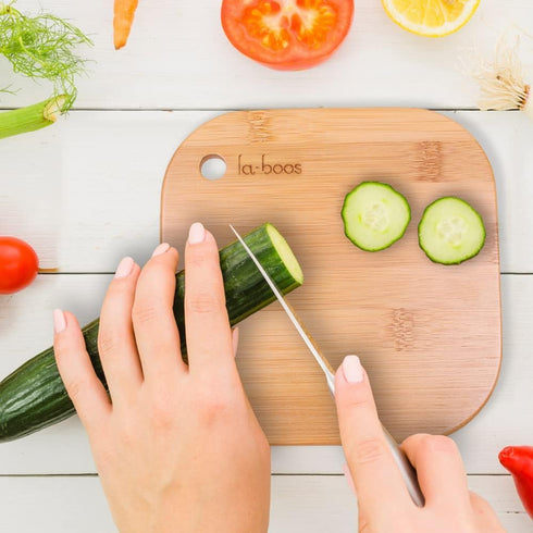 Home Mini Cutting Board Small Fruit Cutting Board Solid Bamboo Wood Board for Baby Infant dormitory?Set of 2...