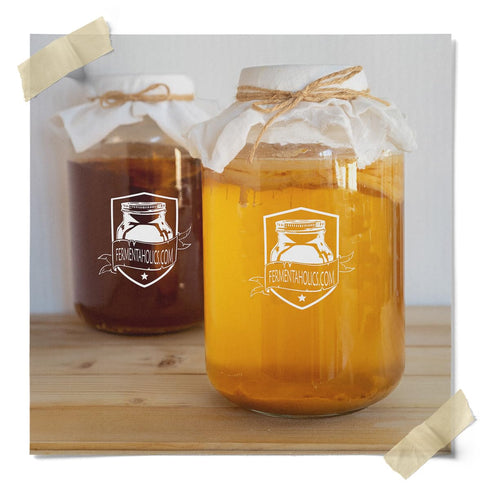 Fermentaholics USDA Certified Organic Kombucha Tea Blend 8 oz | Makes 22 Gallons | Kosher Certified | Organic Black and Green Tea Blend | Loose Le...