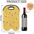 2 Bottle Wine Carrier Tote Bag Cute Bees Insulated Neoprene Portable Bottle Holder Great Gift for Wine Lover, Great for Picnics Travel BYOB, Outdo...