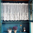 Molaxhome White Lace Valances for Windows 51x16inch, Lace Floral Embroidered Semi Sheer Curtain for Kitchen Cafe Dinning Bath Room 1 Pcs (White)...