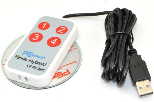 iKKEGOL 1.8Meter /6Feet USB Durable Game Handle Mini Button 4 keys Switch User-defined Keyboard for Game Laptop White...