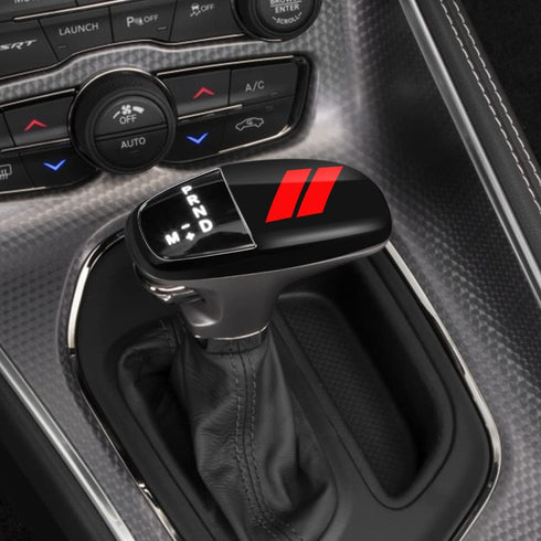 auovo Gear Shift Knob Cover Trim for Charger Accessories Challenger 2015-2023 / Durango 2016-2023 (Black-Red)...