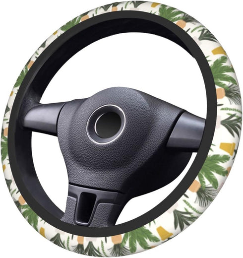 Foruidea Trendy Prints Plants Car Steering Wheel Cover Neoprene Automotive Steering Wheel Cover Anti Slip and Sweat Absorption Auto Car Wrap Cover...