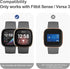 Tobfit Hard PC Case Built in Tempered Glass Screen Protector Cover for Fitbit Versa 3 Fitbit Sense, Durable Ultra-Thin Scratch Resistant Full Prot...