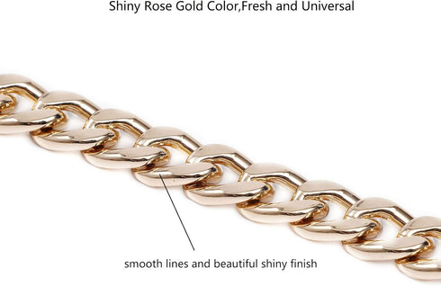Medium Size Fabulous Metal Shoulder Crossbody Purse Strap Replacement Bag Chain Accessories (48‘’, Gold)...