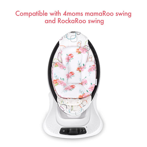 Minne Baby Infant Insert - Compatible with 4Moms RockaRoo and MamaRoo - Breathable Cool Mesh Fabric - Plush Soft Newborn Insert with Head and Body...