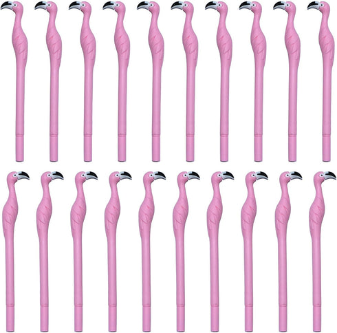 MIAO YUAN 20PCS Cute Pink Flamingo Gel Pens Gift for Child, Women, Coworkers, Hostess and Girlfriend, Great Party Supplies and School Supplies, Bl...