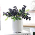 Red Artificial Berry Stems Fruit Fake Silk Berries for Holly Christmas Festival Holiday and Home Decor, Pack of 6 (Blue)...