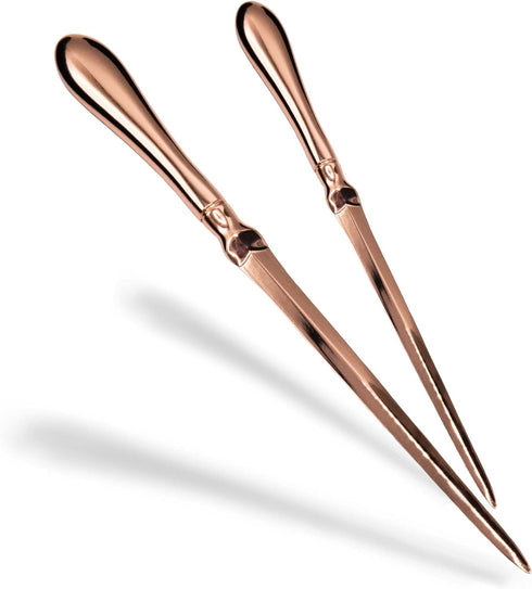 Uncommon Desks Rose Gold Letter Opener Knife - Smooth Metal Plated Envelope Opener - Ergonomic Rounded Handle for Comfort - Home and Office Mail S...