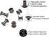 90 Sets Black Chicago Screw Leather Assorted Kit ?6 Sizes of Screw Rivets for Leather Rivet ?for DIY Leather Craft and Bookbinding (M5 X 4, 5, 6, ...