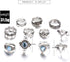 11 Pcs Bohemian Stackable Joint Knuckle Ring Set Carved Flower Star Leaf Gemstone Midi Ring Vintage Finger Rings for Women...