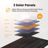 FlexSolar 10W Portable Solar Chargers 5V USB Small Power Emergency ETFE Panels Foldable IP67 Waterproof Camping Hiking Backpacking for Phones Fans...