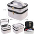 FITINI Makeup Bags Double Layer Travel Storage Cosmetic Cases Make up Organizer Toiletry Bags Water-resistant for Women Makeup Brush Bag,Gray...
