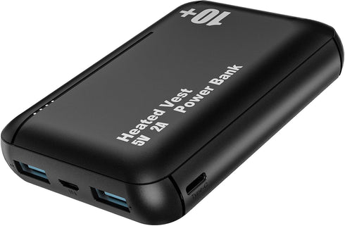 bellaciao 5v 2a Heated Vest Battery Pack 10000mah Power Bank with Dual USB Ports Pokect Size Rechargeable Portable Charger for Heated Vest Heated ...