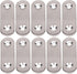 BQLZR Stainless Steel 2 Holes Flat Corner Brace Plate Connector 47x15.5x5mm Pack of 10...
