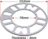 GAsupply Universal 3mm Wheel Spacers, 4 Pcs Universal Wheel Adapters for Most 4 & 5 Lug Wheels/Rims PCD 98mm-120mm...