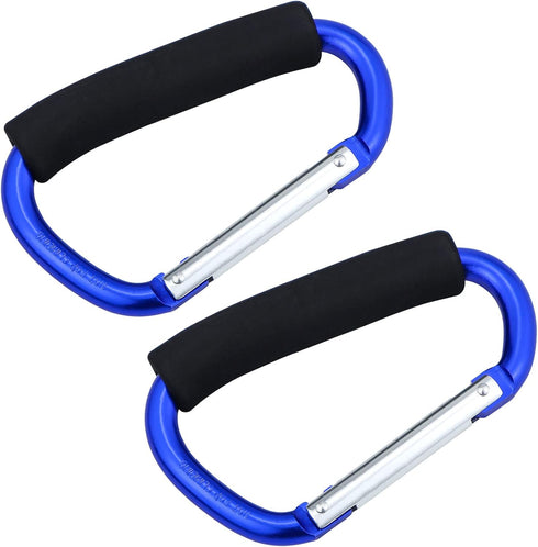 JIALEEY Grocery Bag Shopping Bag Holder Handle Carrier Tool Multi Purpose Snap Hook Stroller Hook Set Organizer Accessories with Soft Foam Grip fo...