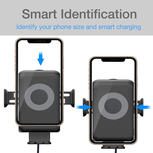 15W Wireless Car Fast Charger Auto Clamping Suction Cup Air Vent Mount Compatible with iPhone 15 Plus/Pro/Pro Max, iPhone 14/13 Pro/Pro Max/Mini, ...