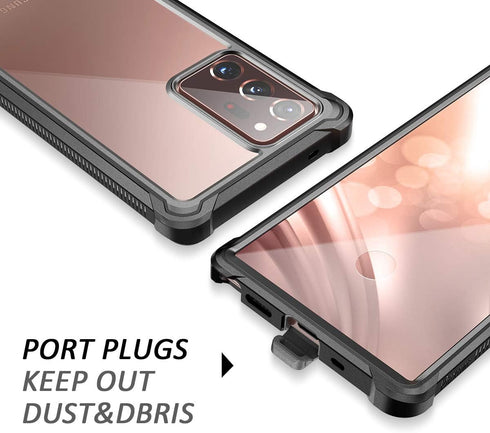 Dexnor for Galaxy Note 20 Ultra Case with Screen Protector Clear 360 Full Body Rugged Protective Shockproof Hard Back Cover Heavy Duty Defender Bu...