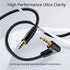 TNP Audio Cable 3.5mm Right Angle (15FT) Male to Male Gold Plated AUX Auxiliary Headset Jack Adapter TRS Cord for Bose Sony Headphones Cord Replac...