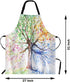 WONDERTIFY Colorful Tree Apron,Four Season Tree of Abstract Painting Bib Apron with Adjustable Neck for Men Women,Suitable for Home Kitchen Cookin...